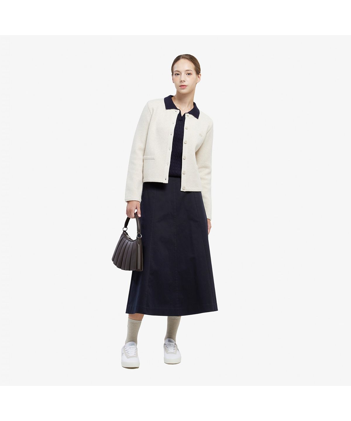 라코스테(LACOSTE) 여성 치노 플레어 스커트 JF701E-55N 166