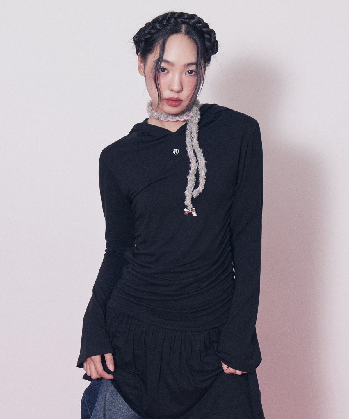페이키(FAKIII) [Fakiii x LUA] Handmade Ribbon Basic Knitting Tie