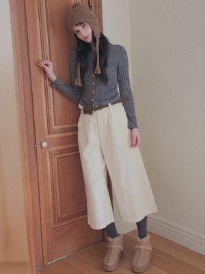 [벨트세트]코듀로이 벨트 앵클 팬츠 3colors