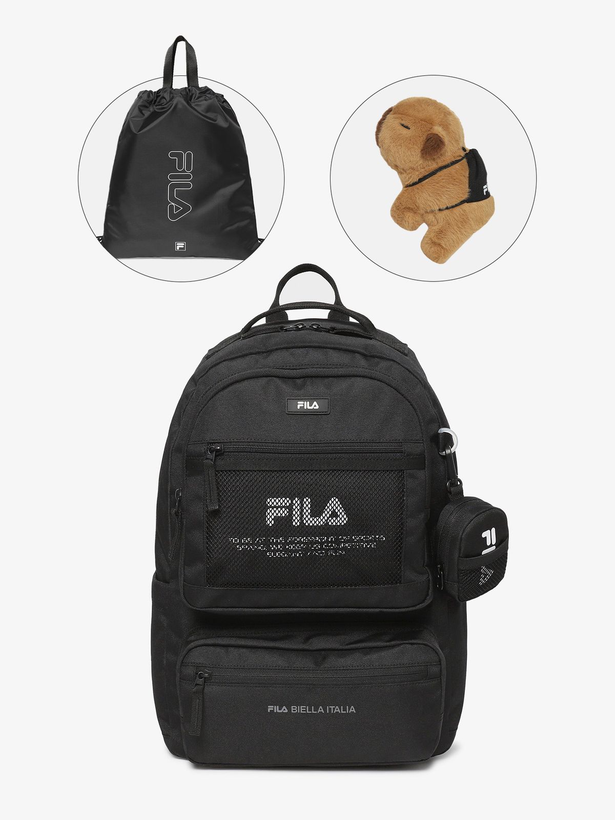 휠라 키즈(FILA KIDS) 투포켓 백팩 세트