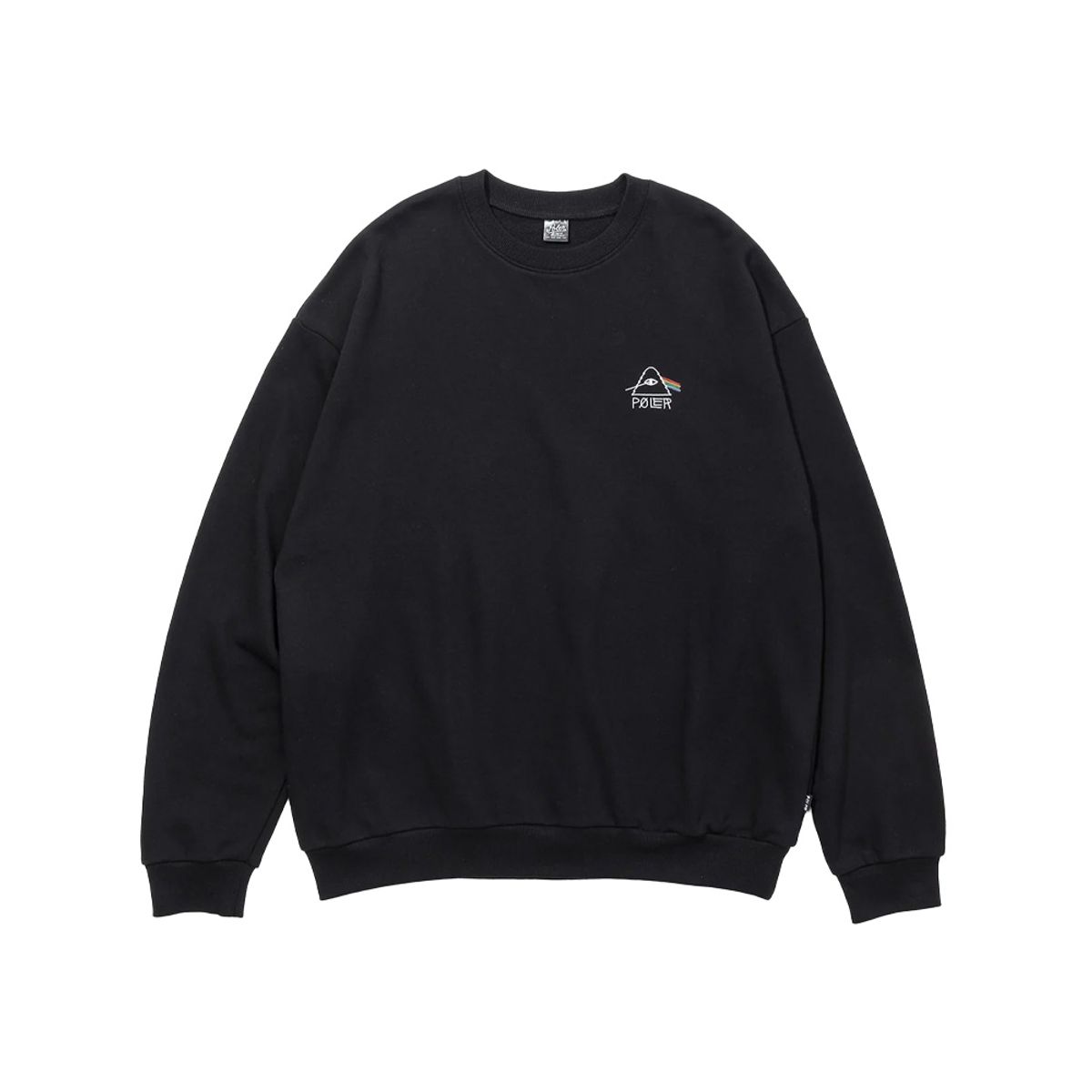 폴러스터프(POLERSTUFF) 싸이키델릭 로고 크루 BLACK