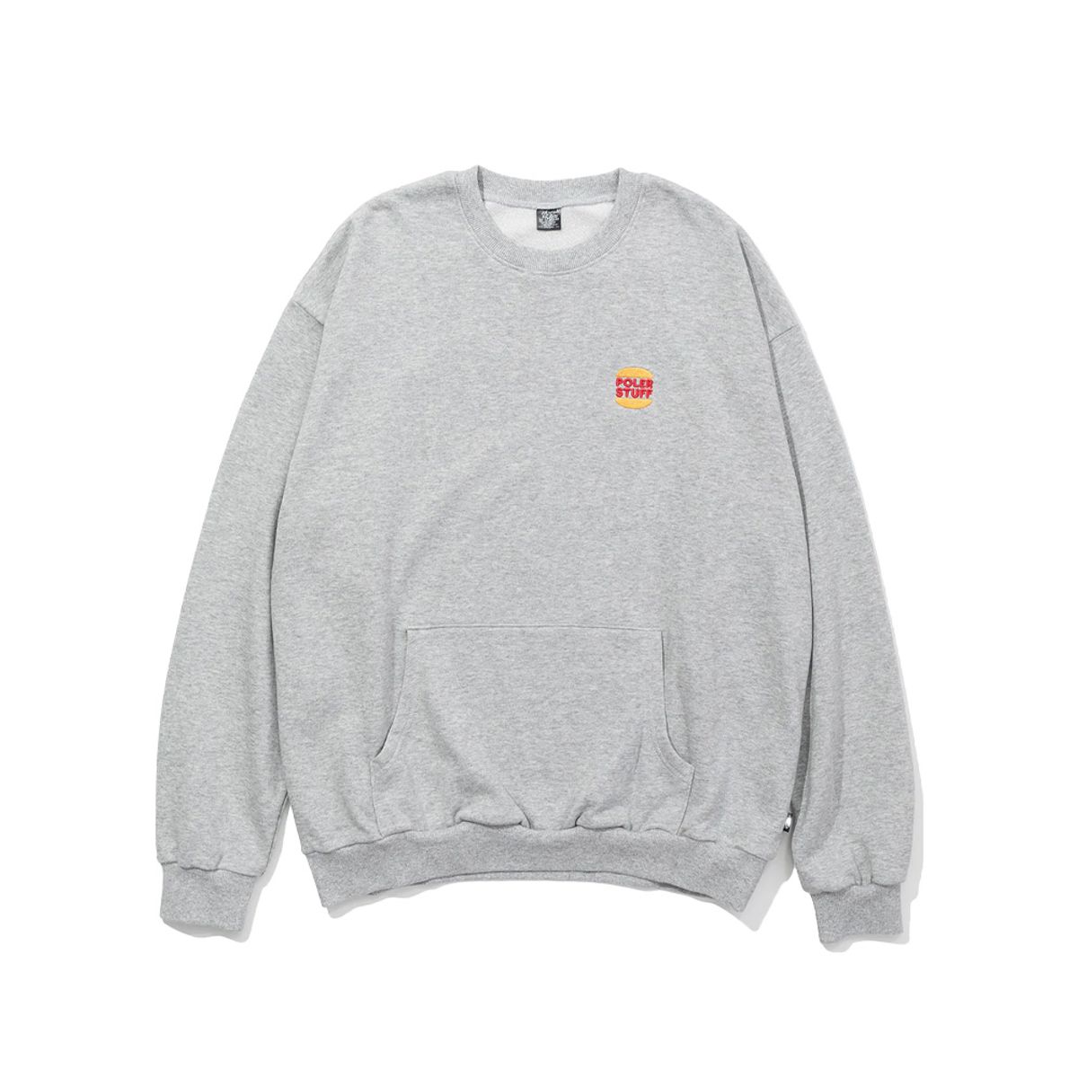 폴러스터프(POLERSTUFF) 스팀드 햄스 캥거루 크루 HEATHER GRAY