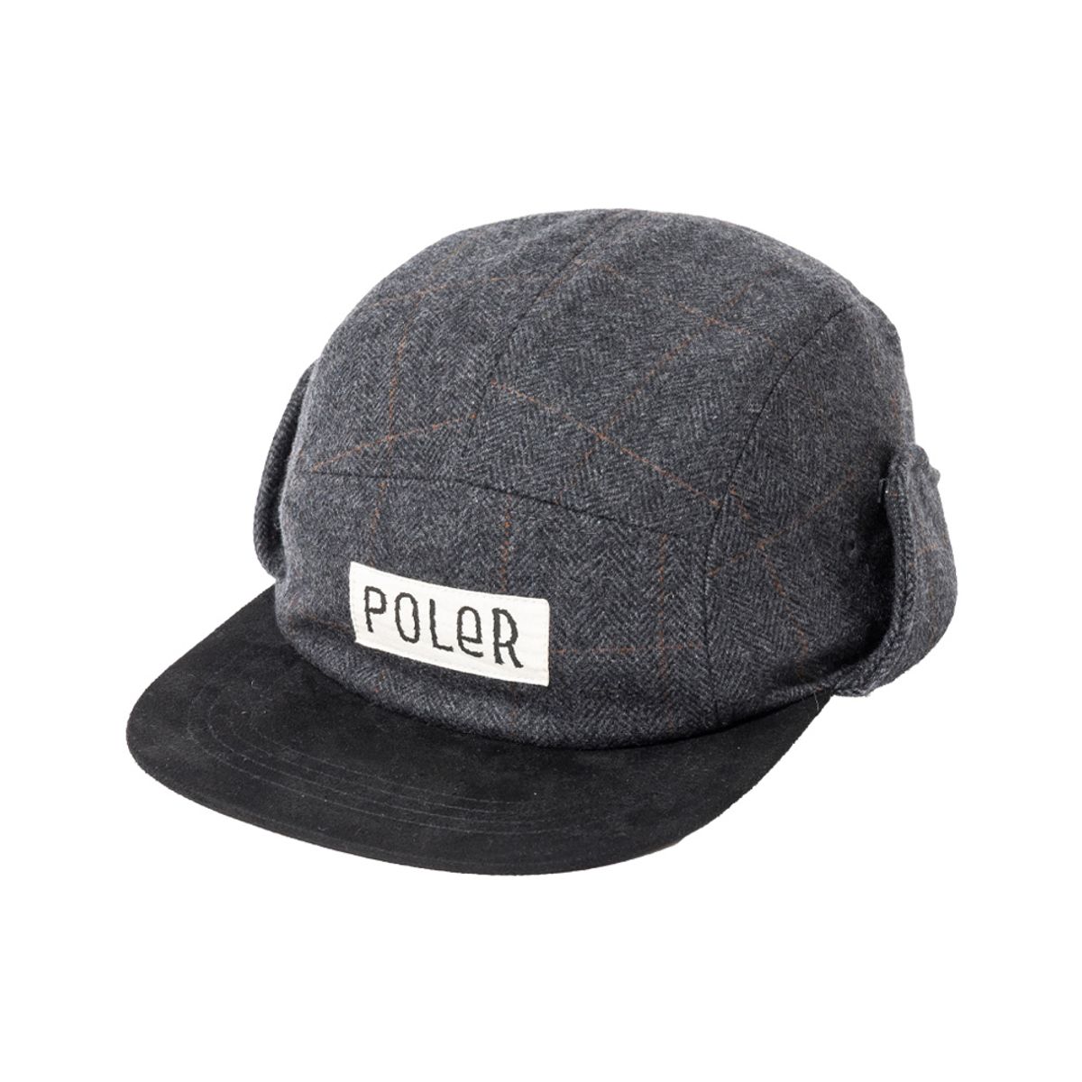 폴러스터프(POLERSTUFF) 트위드 플랩 캡 BLACK