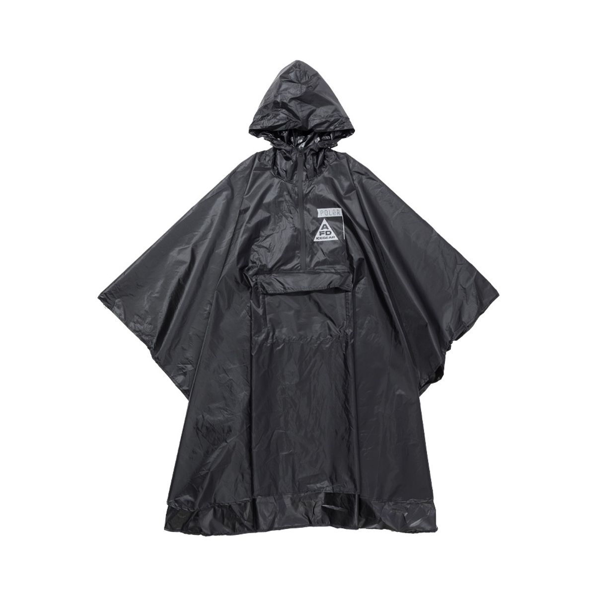 폴러스터프(POLERSTUFF) AFD×POLER 디거 레인 판초 BLACK