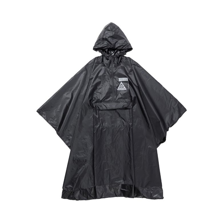 AFD×POLER 디거 레인 판초 BLACK