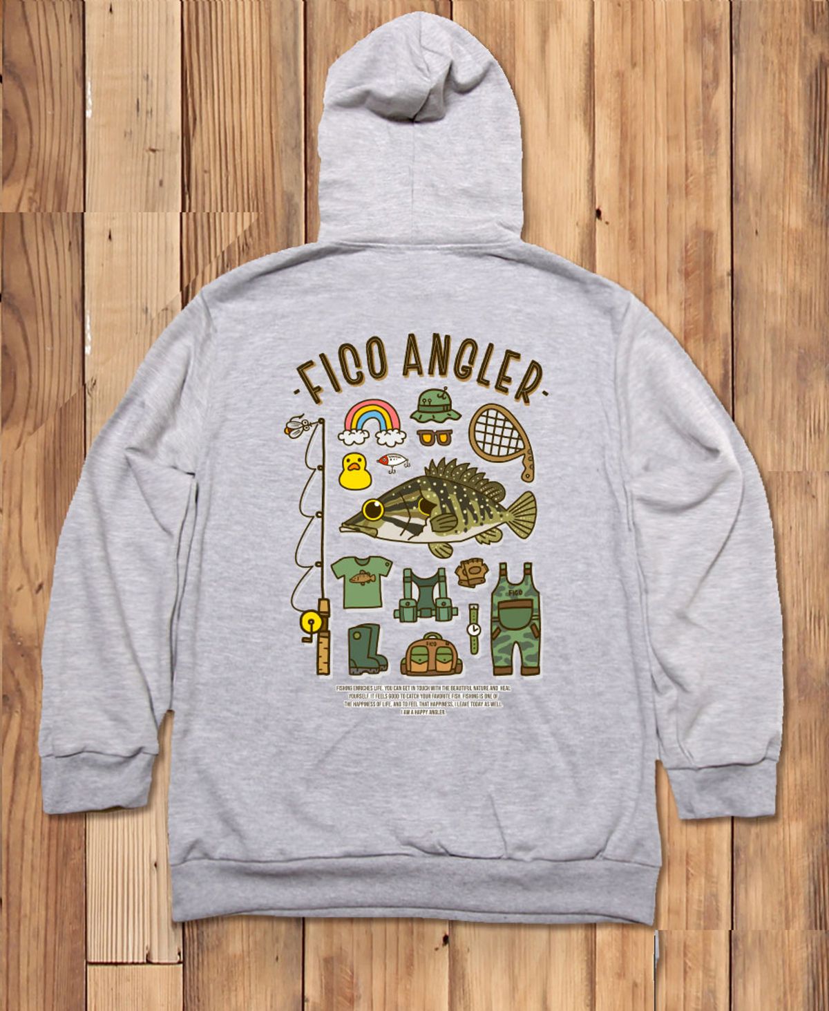 돌돌(DOLDOL) FICO-HOODY-257 익스트림 낚시 브랜드 피코앵글러 꺽지 후드티