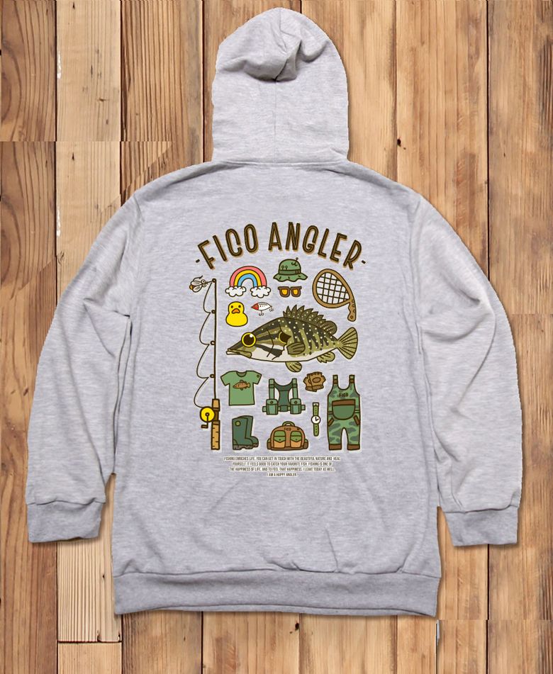 FICO-HOODY-257 익스트림 낚시 브랜드 피코앵글러 꺽지 후드티