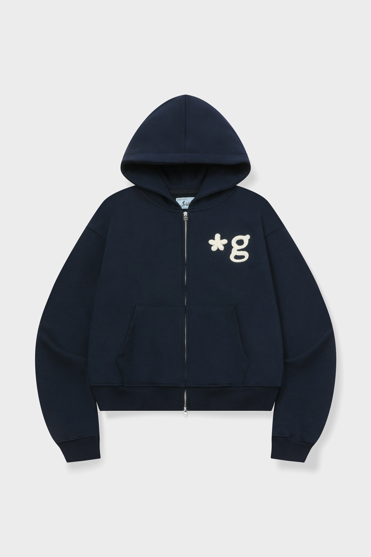 글런든(GRUNDEN) HAND WORK HOODIE ZIP-UP (INK NAVY)
