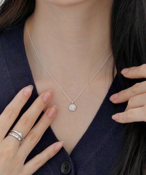 925실버 미니 원형 목걸이 아르티/ Arti