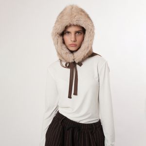 AW52AC04_퍼 바라클라바_베이지