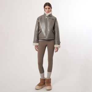 AW52JP01_퍼 패치 패딩점퍼_다크베이지