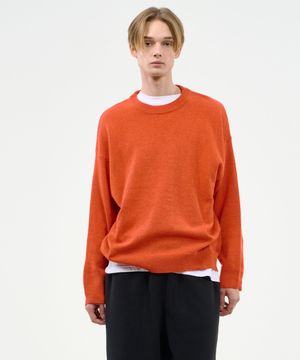 네이처 램스울 크루 니트 [오렌지]