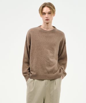 네이처 램스울 크루 니트 [베이지]