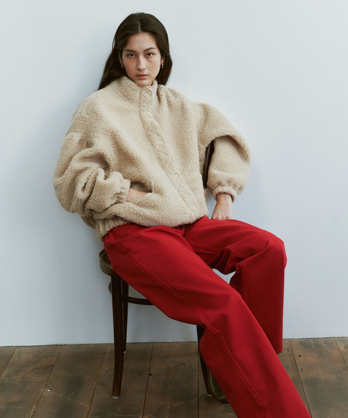 프리터(FRITUR) Straight Cotton Pants Red_F254PT03