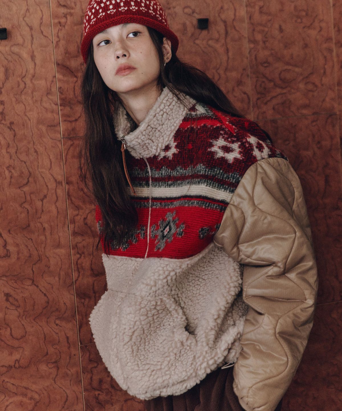 프리터(FRITUR) Nana Quilted Jacket Red_F263JP10