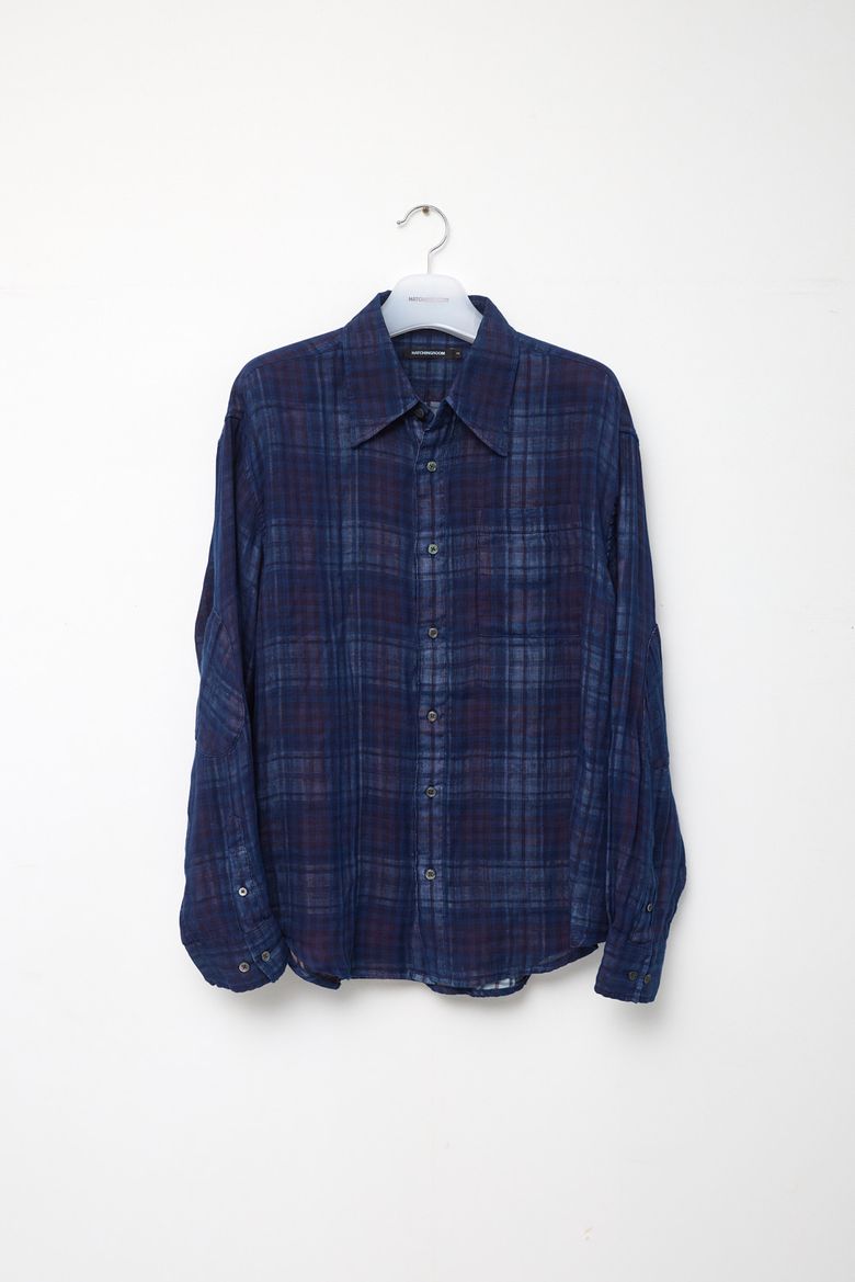 Archive Shirt V2 Shadow Check Linen Blue