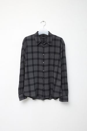 Classic Shirt Over Dyed Check Charcoal