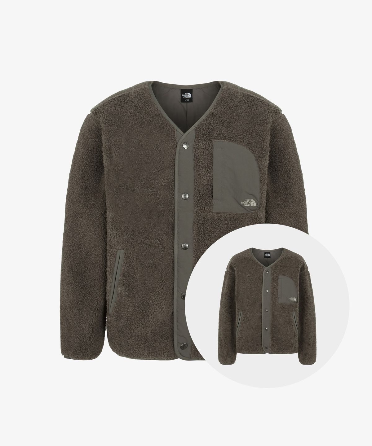 노스페이스(THE NORTH FACE) NJ4FR57B 테디 플리스 가디건 DARK_BEIGE