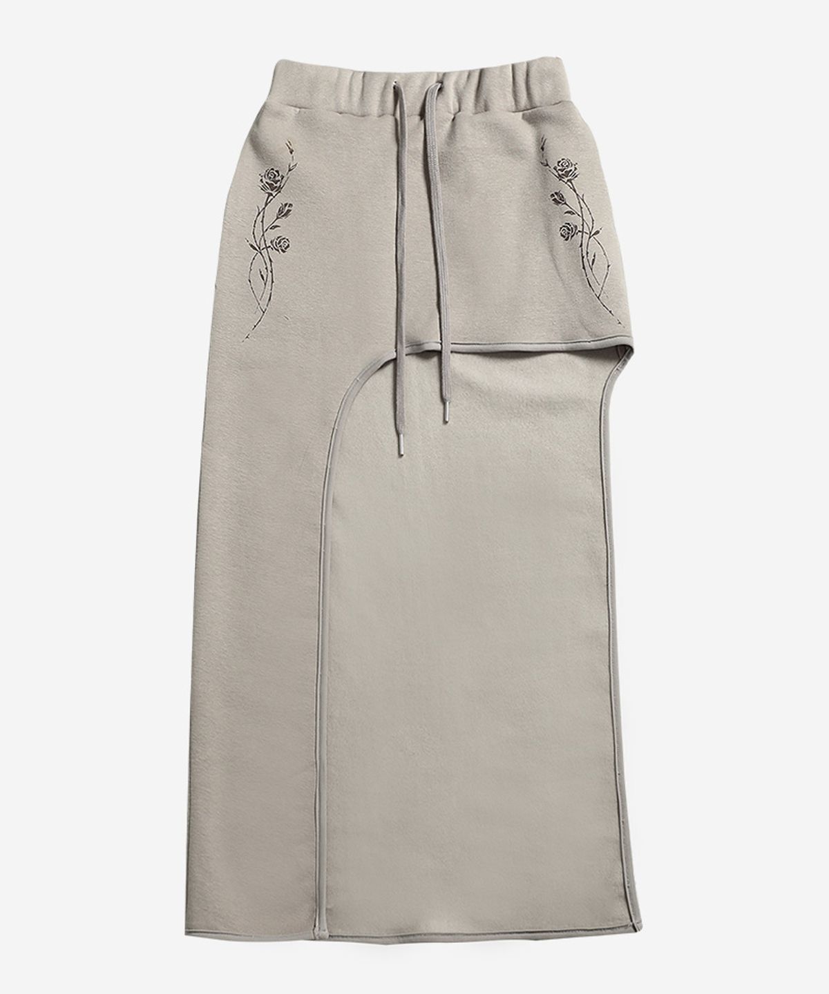 달링유어배드(DARLING, YOU'RE BAD) ROSE CUT-OUT SKIRT #BEIGE(기모)