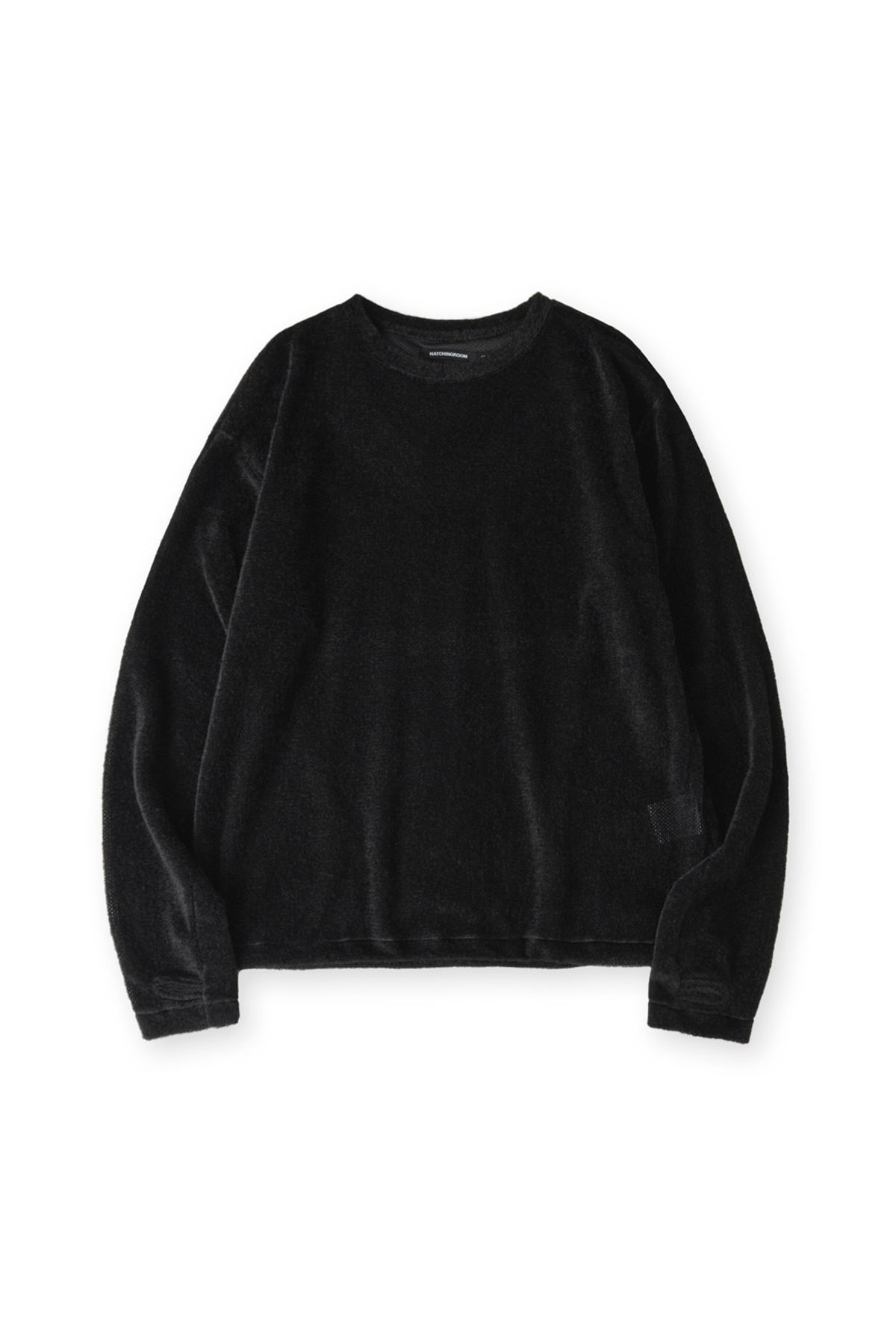 해칭룸(HATCHINGROOM) Fuzzy Mesh Tee Black