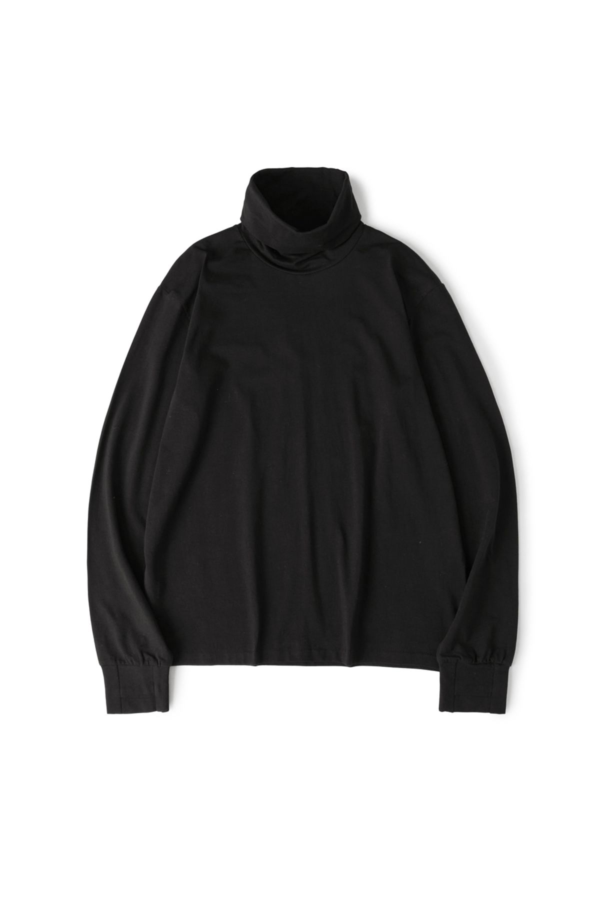 해칭룸(HATCHINGROOM) Boxer Turtleneck Tee Black