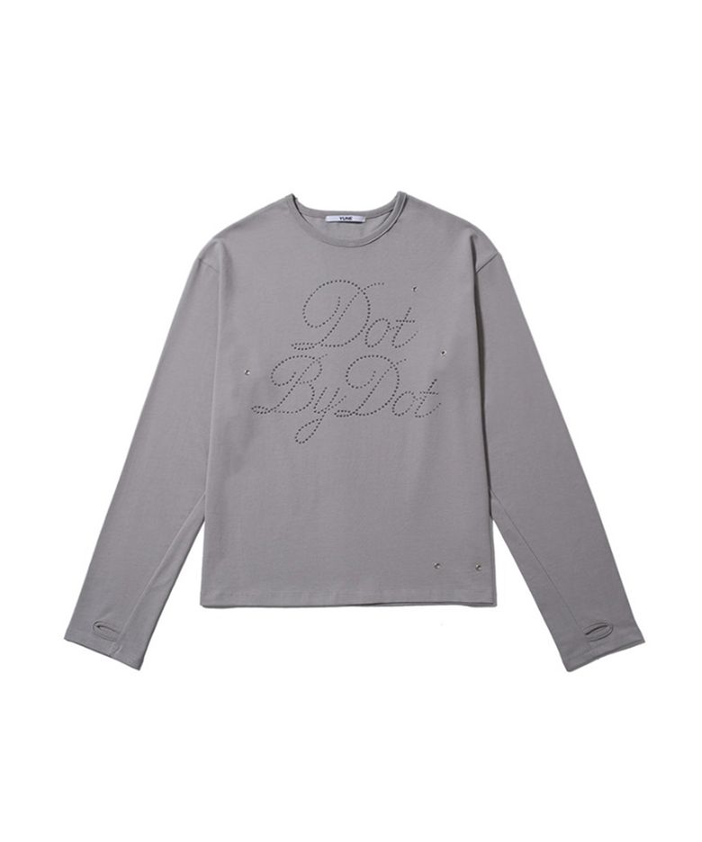 Dot Thumb Long Sleeve_[Gray]