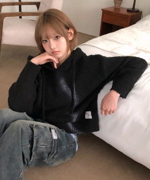 포미 니트 후드 티 (2컬러)