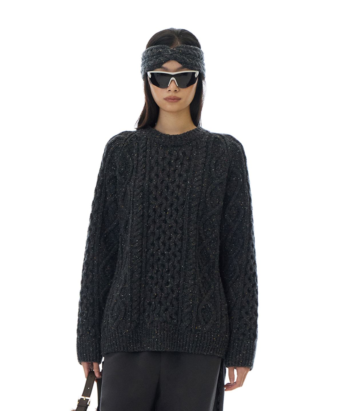그로브(GROVE) SKADI CABLE KNIT (DARK GRAY)