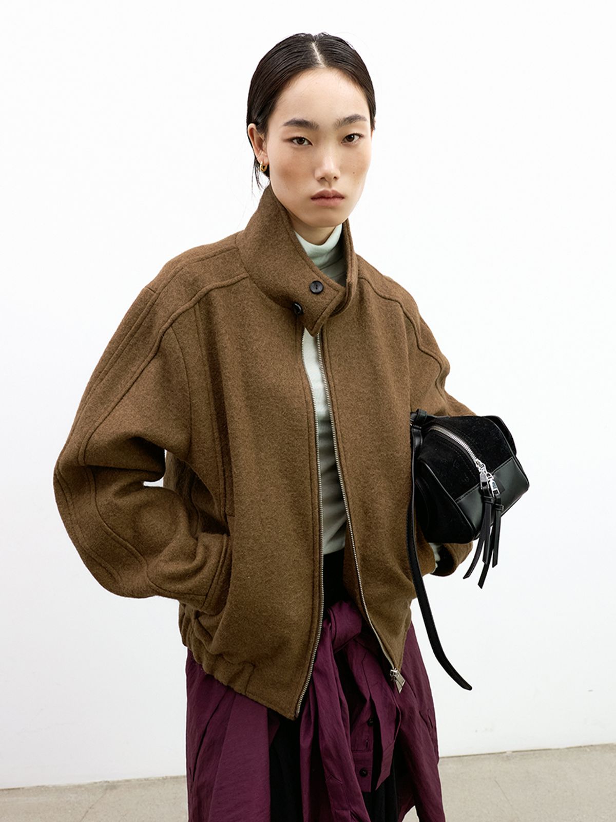위메농(OUI MAIS NON) Alpaca boucle wool jacket