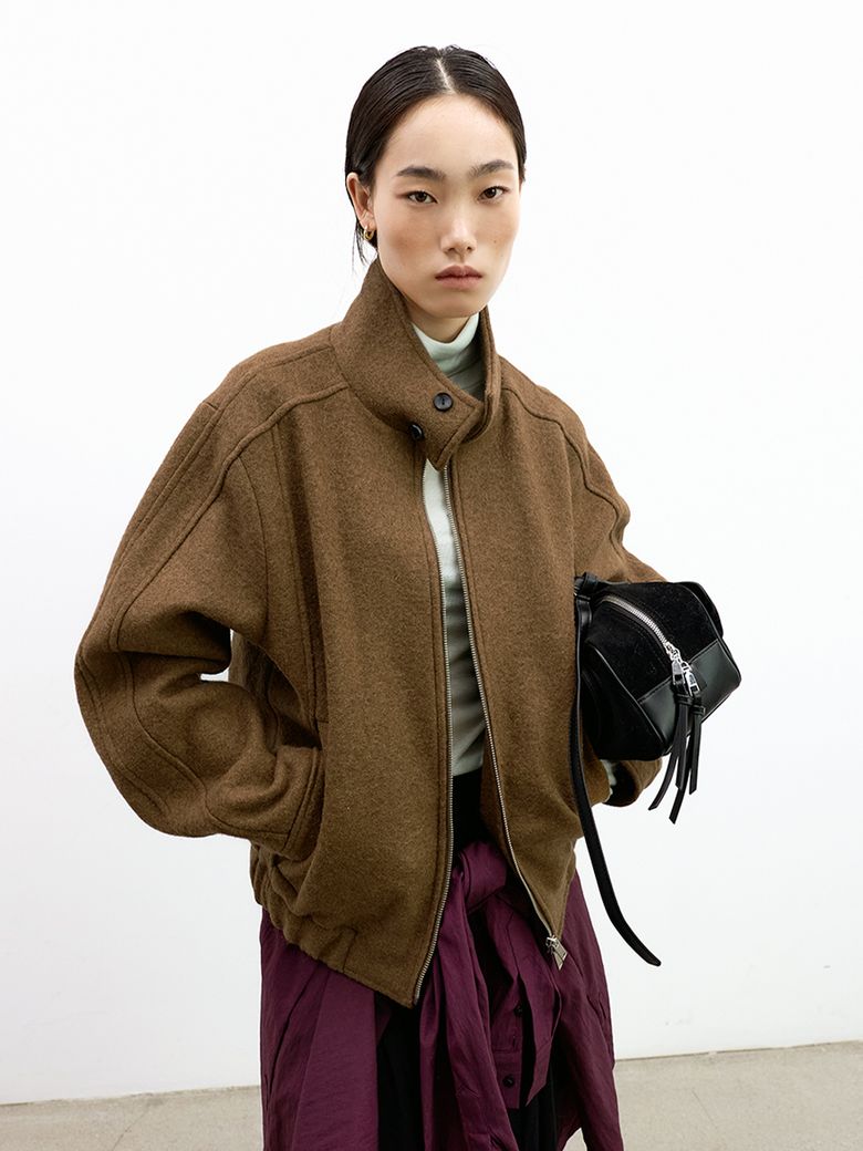 Alpaca boucle wool jacket
