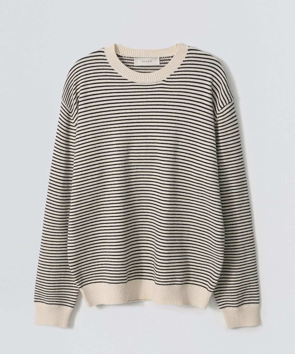 이지오(EZIO) Aube Stripe Round Knit_Ivory