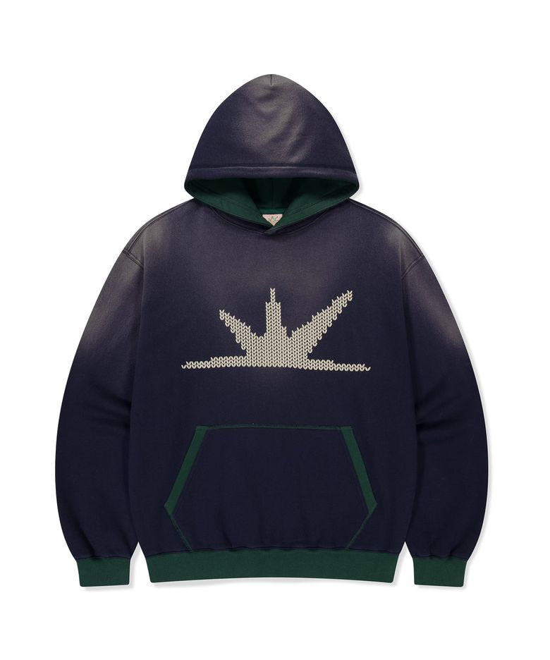 [HOME ALONe] Knit Effect Daybreak Hoodie Navy