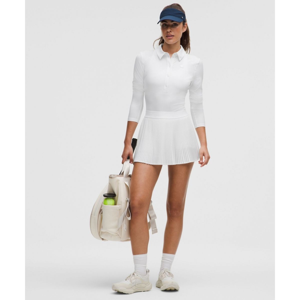 룰루레몬(LULULEMON) 리플리트 하이라이즈 플리티드 테니스 스커트  WHT