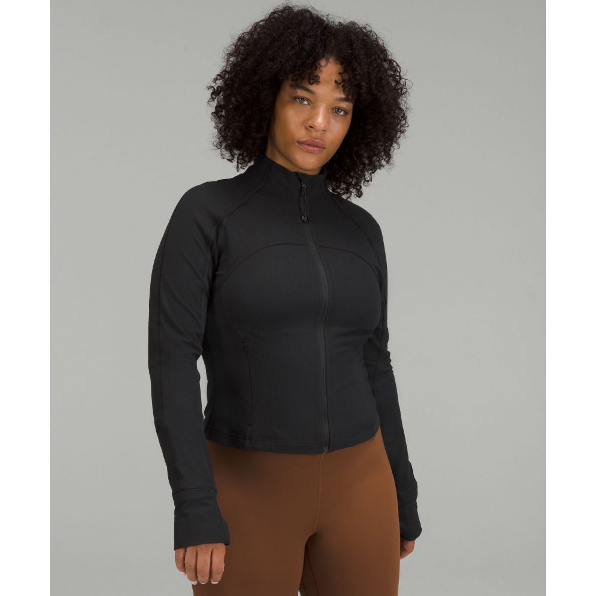 룰루레몬(LULULEMON) 디파인 크롭 재킷 *리브드 Nulu  BLK