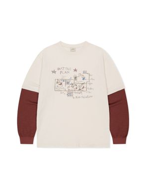 [HOME ALONe] Layered LS Tee Ivory