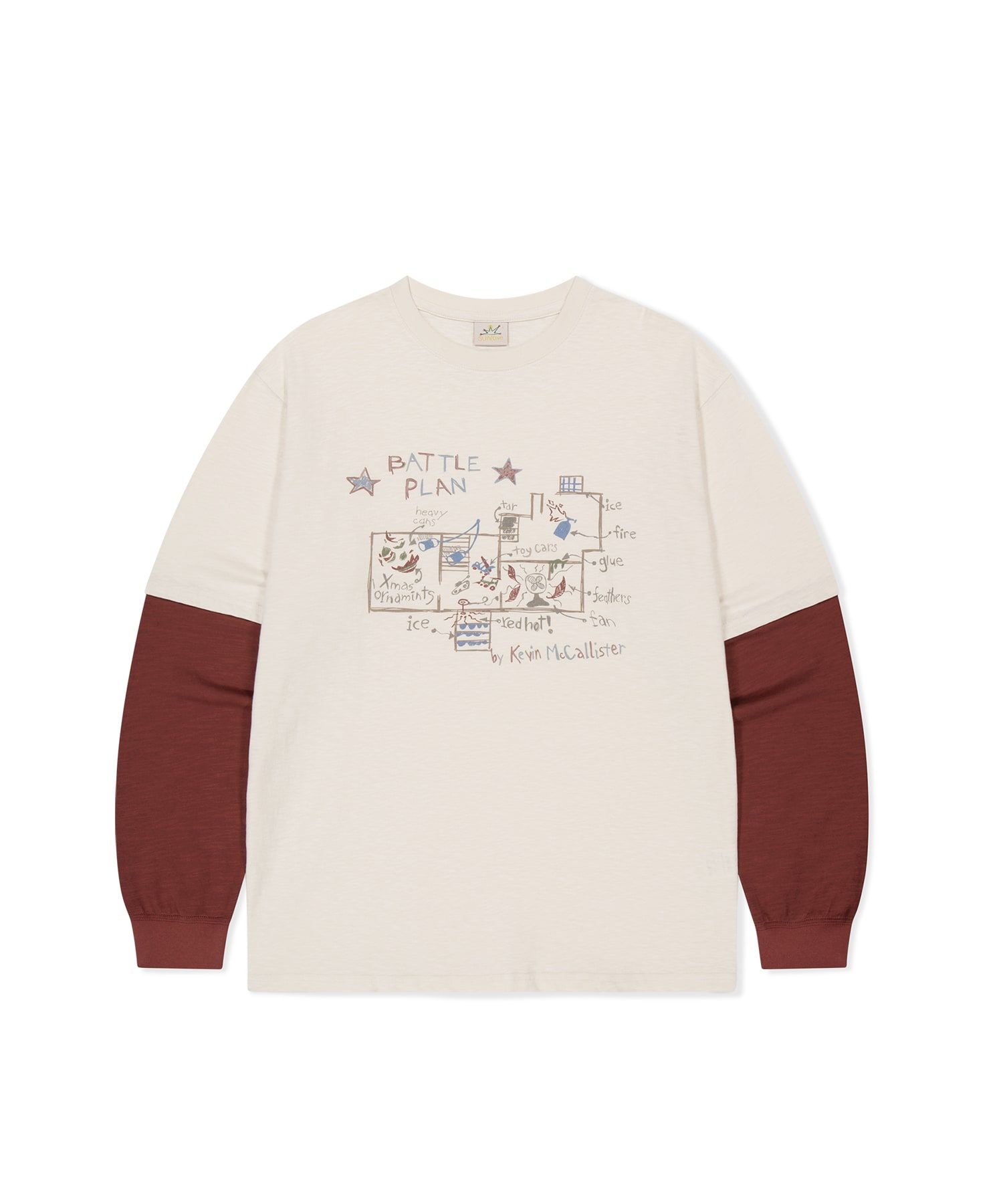MUSINSA公式 | SUNLOVE [HOME ALONe] Layered LS Tee Ivory