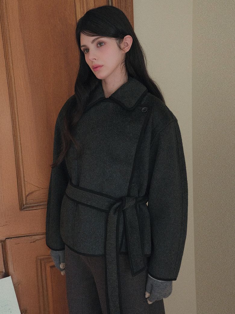 [데일리/출근룩]듀얼 버튼 하프 코트 3colors
