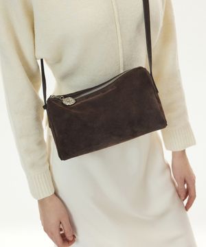 PIDI MEDIUM SUEDE leather boston shoulder bag 2 color