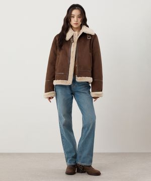 [신세틱레더] 퍼배색 무스탕 (SPJLF4VW04 RE)_SPJLG11W04