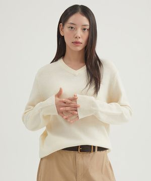 [울블렌드] 브이넥 스웨터 (SPKWF4TW04 RE)_SPKWG12W04