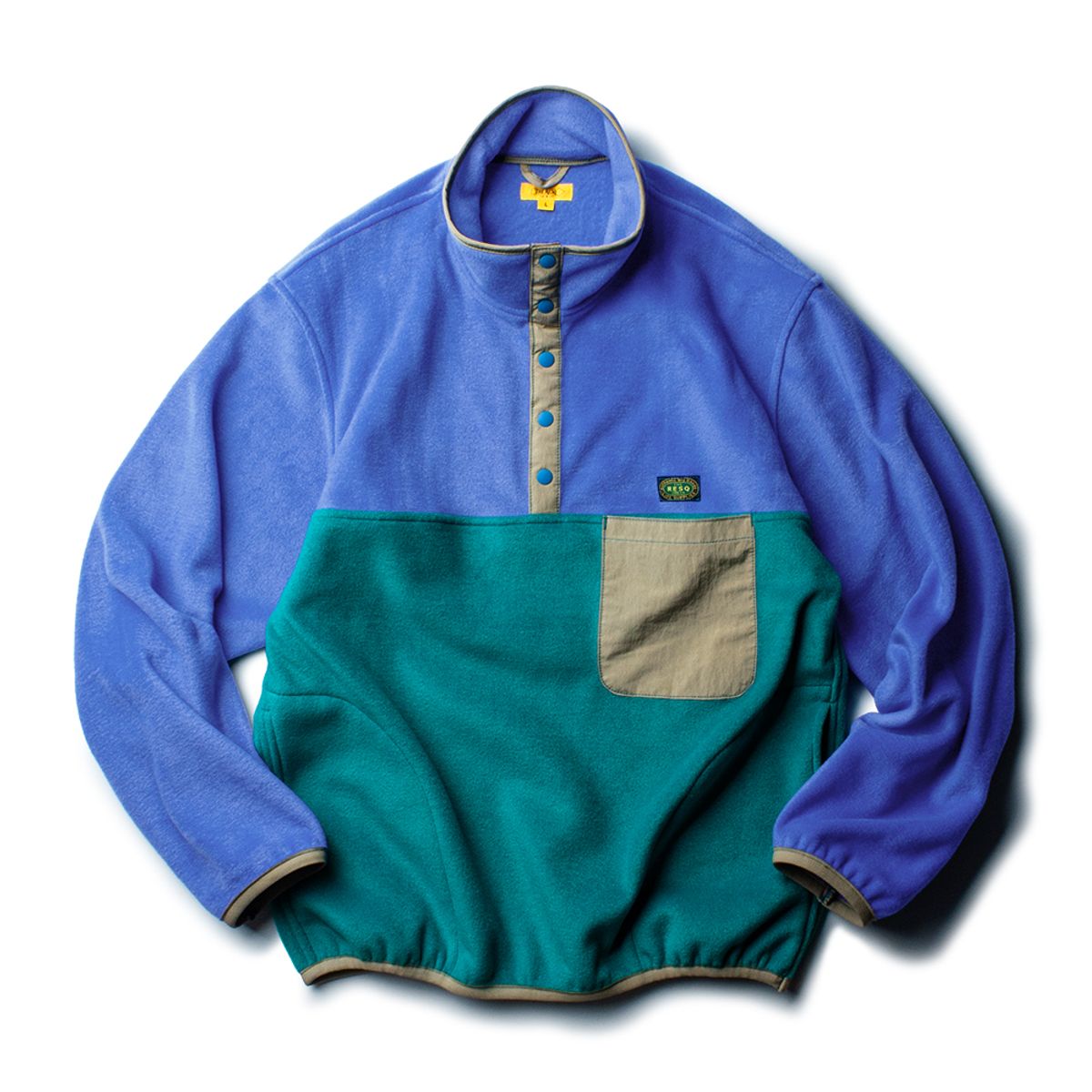 더 레스큐(THE RESQ) 2-BLOCKED YOSEMITE FLEECE PULLOVER [SKY TURQUOISE]