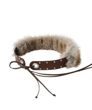 2WAY FUR BELT [Brown]