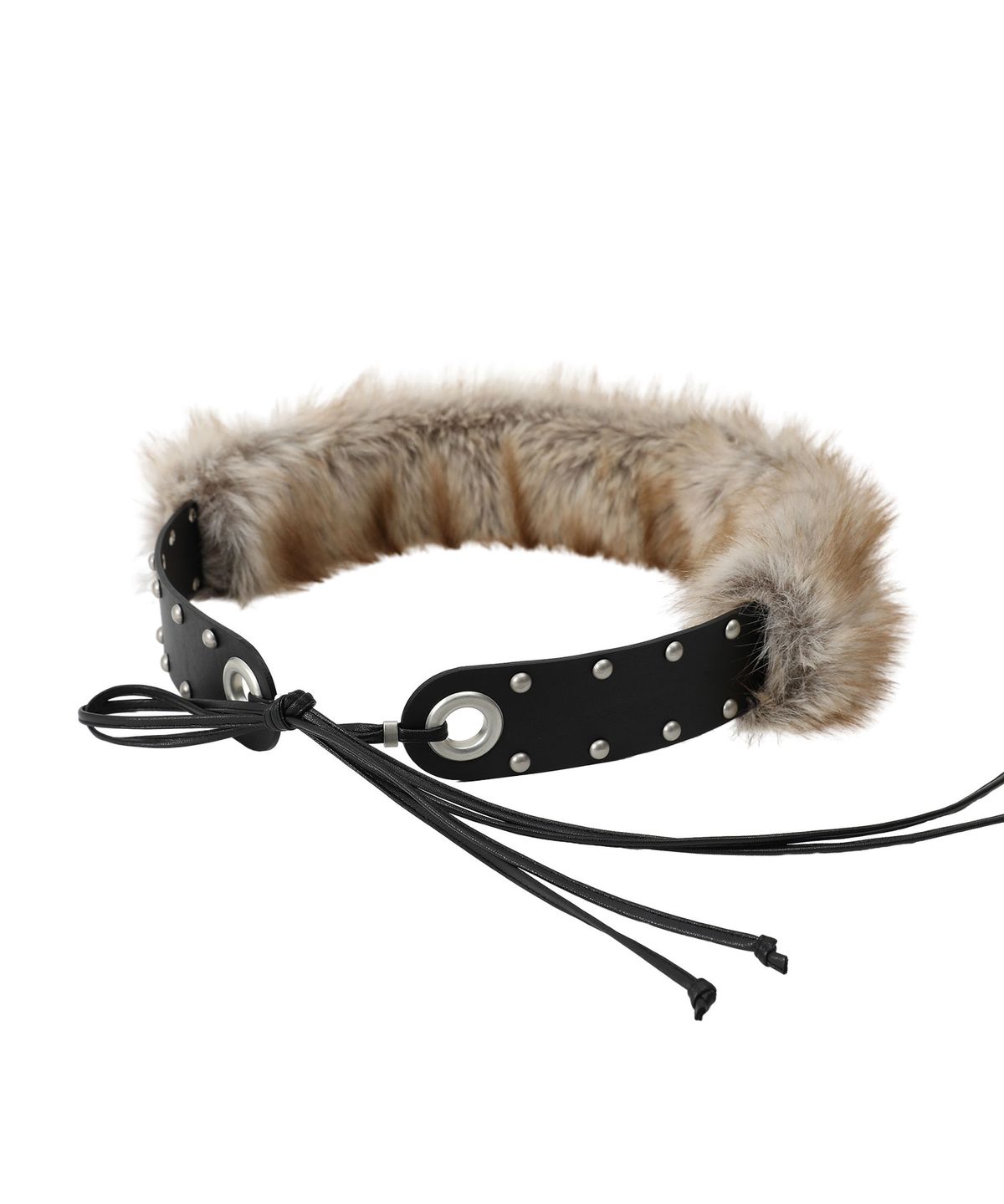 샌드뮤지엄(SAND MUSEUM) 2WAY FUR BELT [Black]
