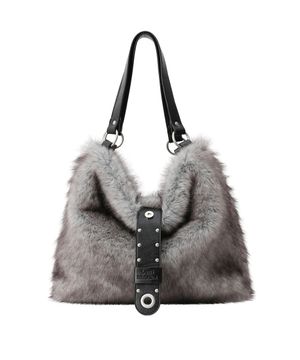 FLAP HOBO BAG [Fur Gray]