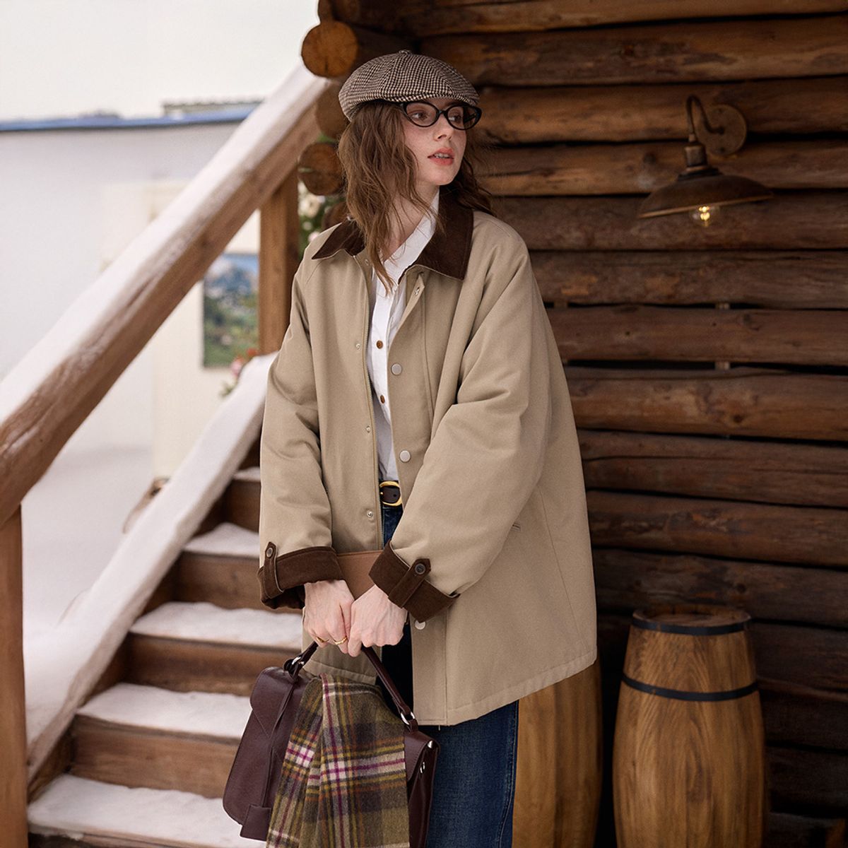 심플레트로(SIMPLE RETRO) SR_Length padded trench coat