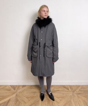 LINED TAILED PARKA (dark grey)
