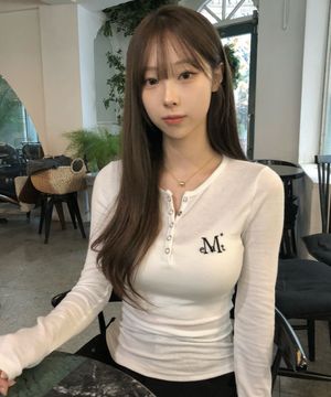 넬로 스냅 버튼 긴팔 티 (6컬러)