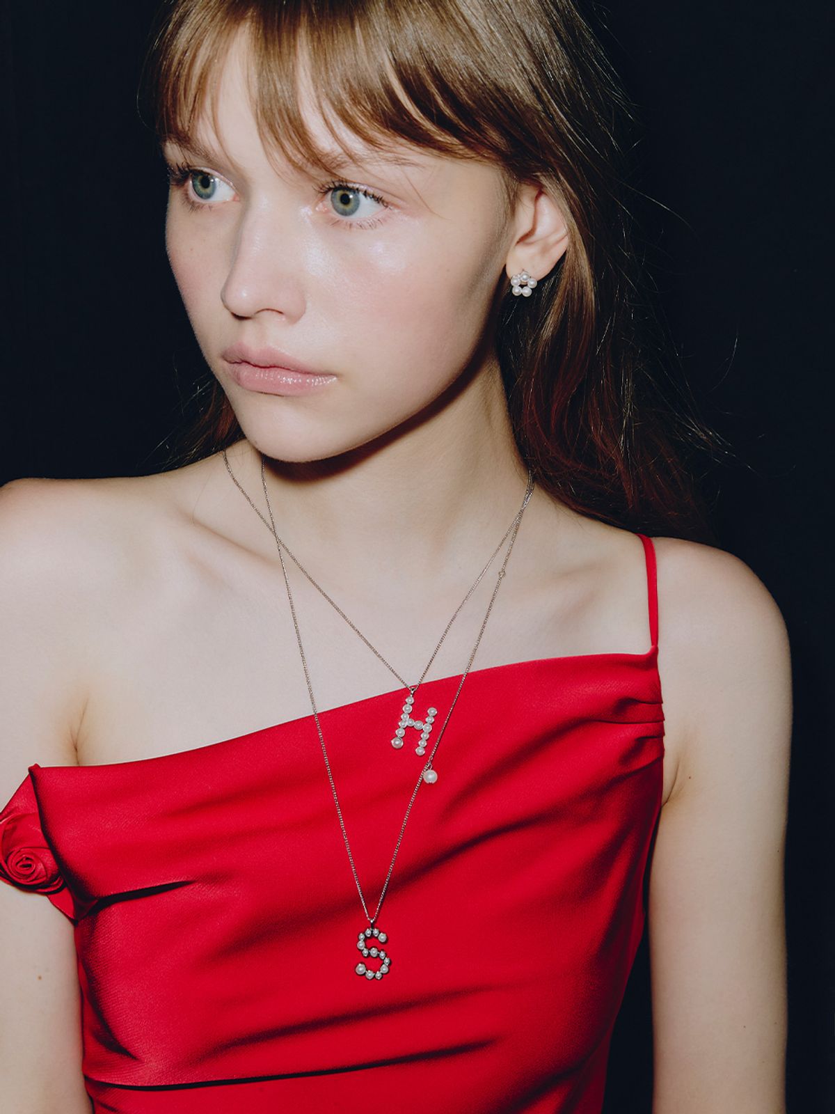 빈티지헐리우드(VINTAGE HOLLYWOOD) Pearly Initial Necklace_VH259ONE005M
