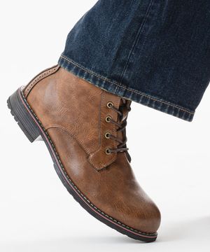 MONO22 러브굿 클래식 웨스턴 워크 부츠 브라운