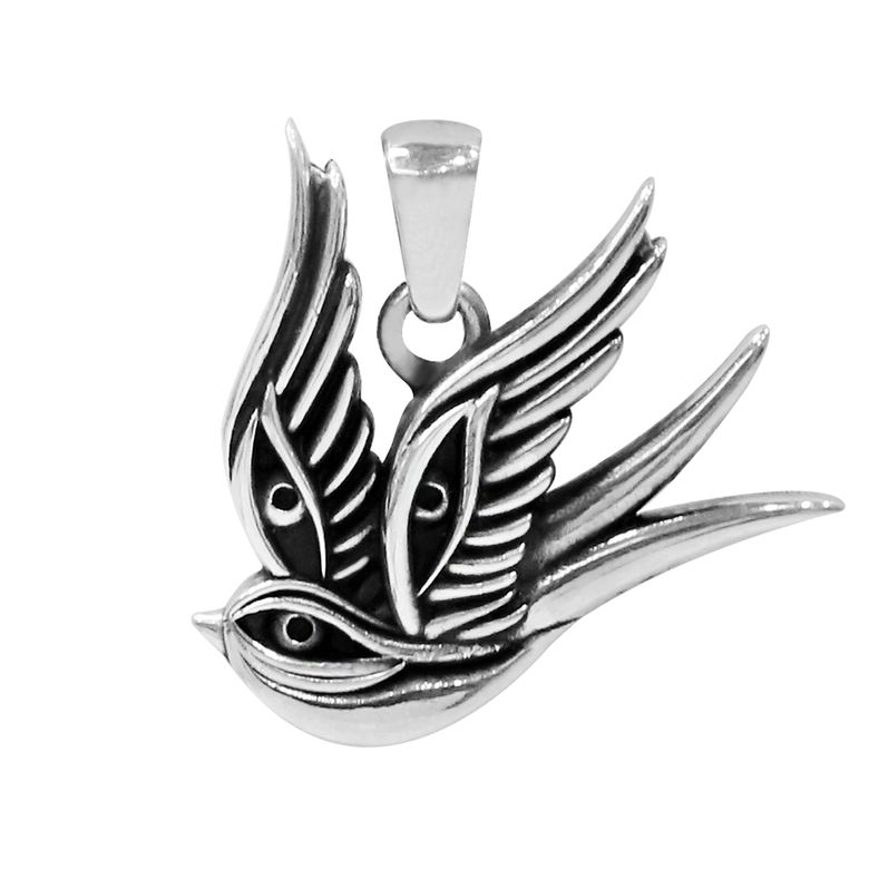 Oldschool Swallow Eye Pendant